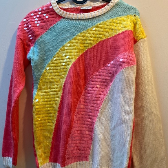 New fun colourful girls sweater size 10-12 - Picture 1 of 3